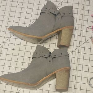Elegant Gray Ankle Booties for Women